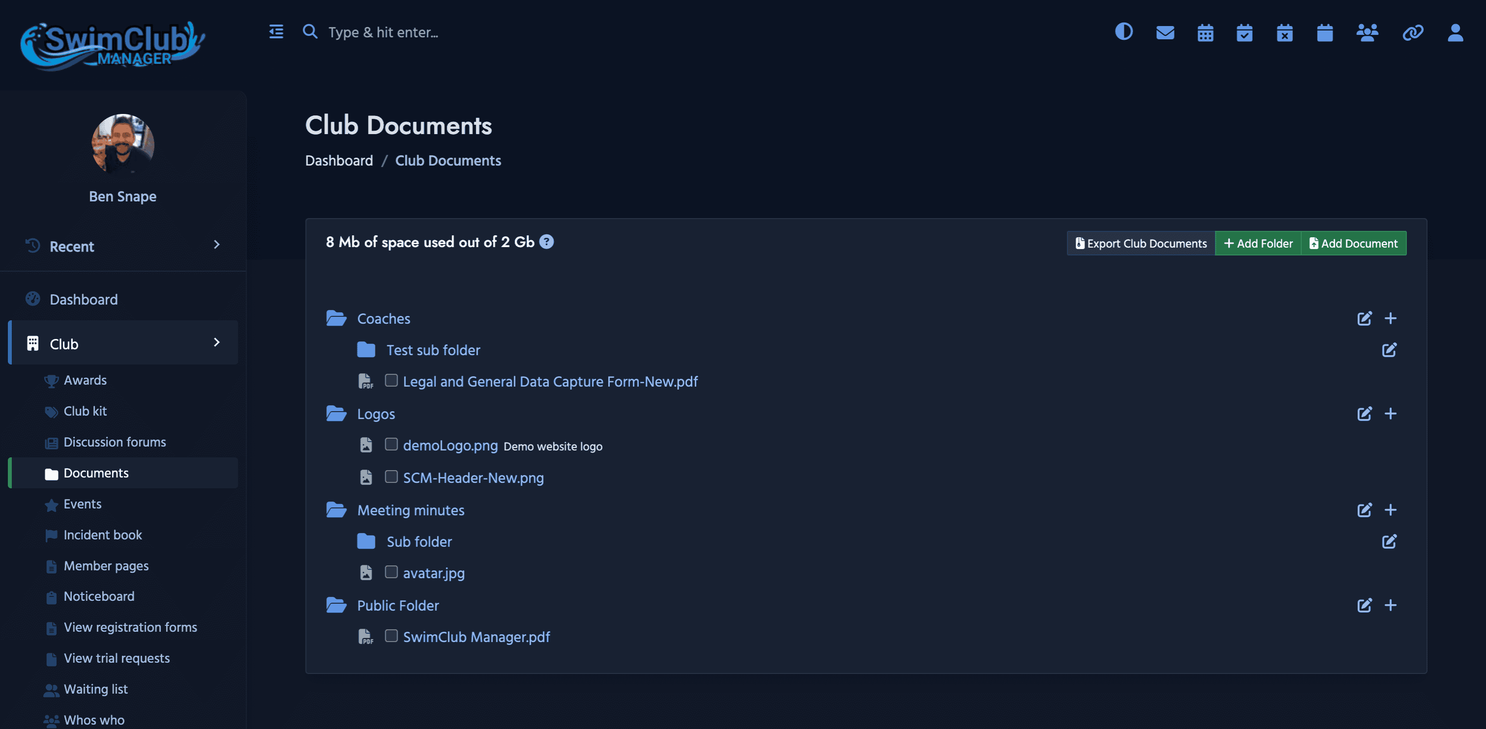 club document management