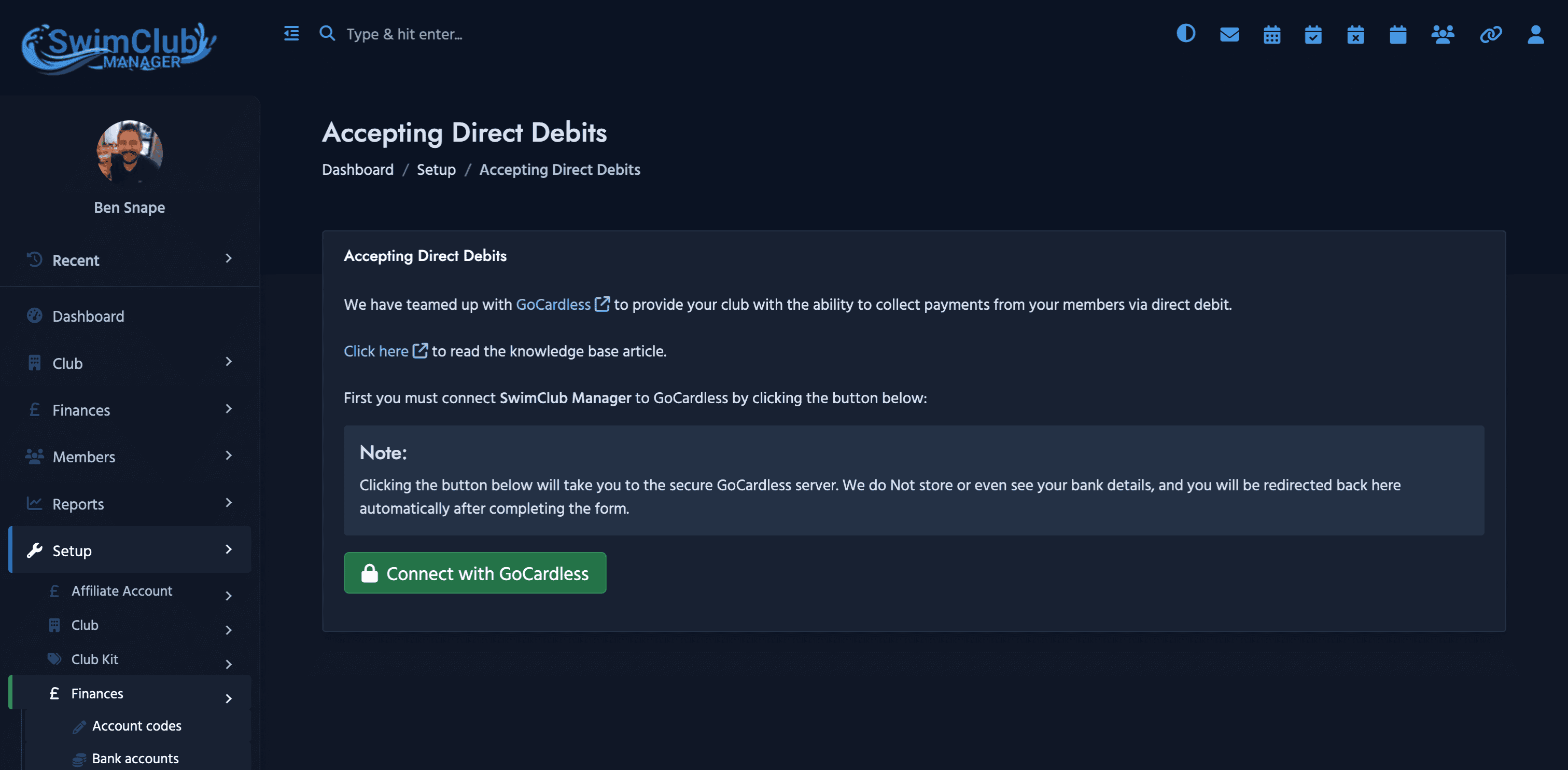 direct debit payments with GoCardless